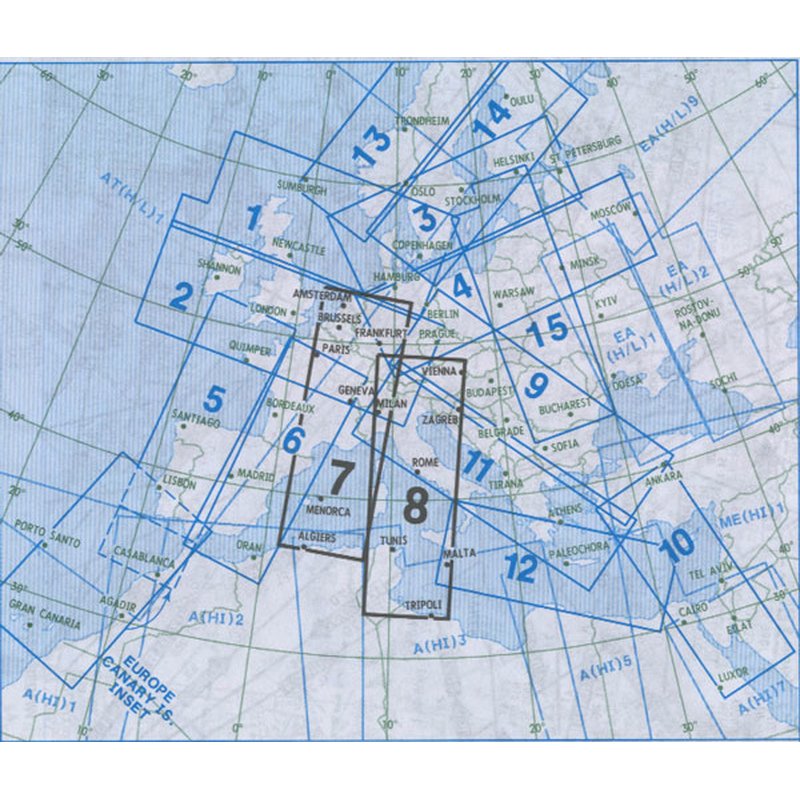 High Altitude Enroute Chart E(H)7/8, 11.90 CHF