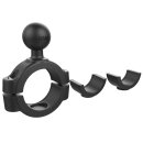 RAM® Torque™ 1 1/8" - 1 1/2" Diameter Handlebar/Rail Base with 1" Ball