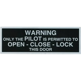 Only The Pilot - Door Plakette, Aufkleber