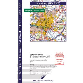 Deutschland Hamburg ICAO Karte Motorflug VFR 2024