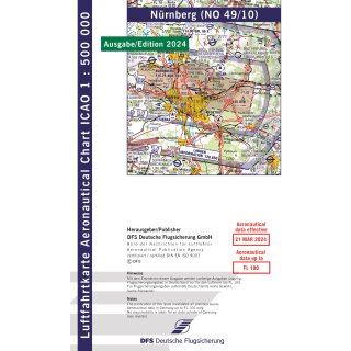 Germany Nürnberg ICAO Chart motorised flight 2024