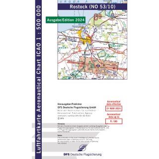 Germany Rostock ICAO Chart motorised flight 2024