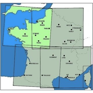 Frankreich Nord-West ICAO Karte VFR 2024