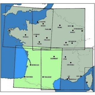 Frankreich Süd-West ICAO Karte VFR 2024