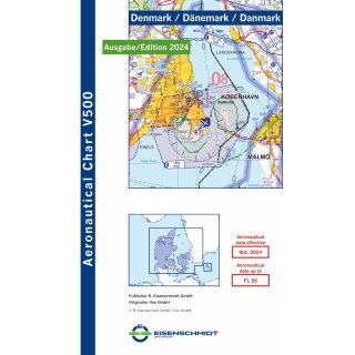 Danmark DFS Visual 500 VFR Chart 2024